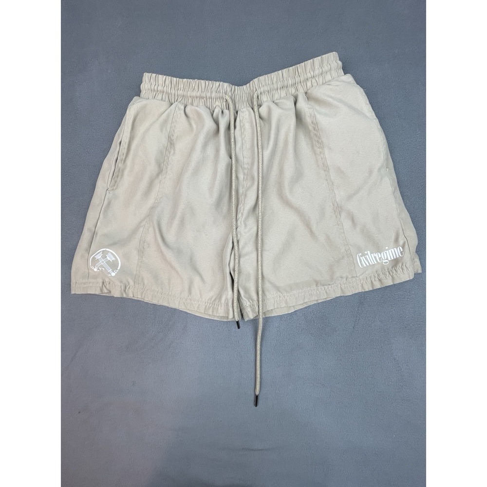 Civil Regime Shorts Mens Small Brown Meshed Lined Drawstring Outdoor Wide Pocket
